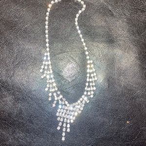 Silver diamond necklace